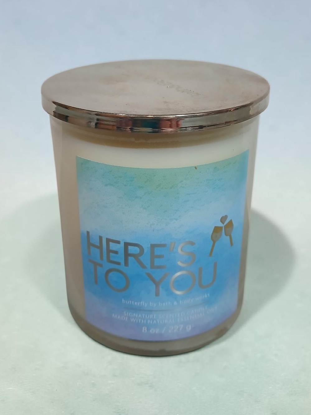 Bath & Body Works Here's To You Scented Candle - Blue & Gold